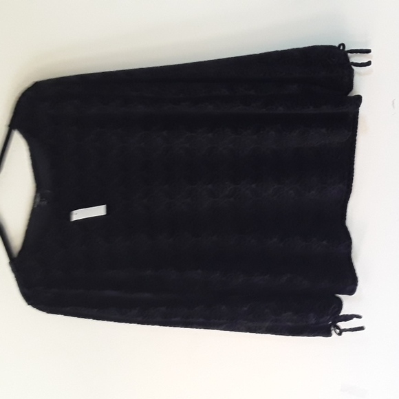 NWT Talbots Black Burnout Velvet Tie Sleeve Plus Petite XP - Picture 8 of 16